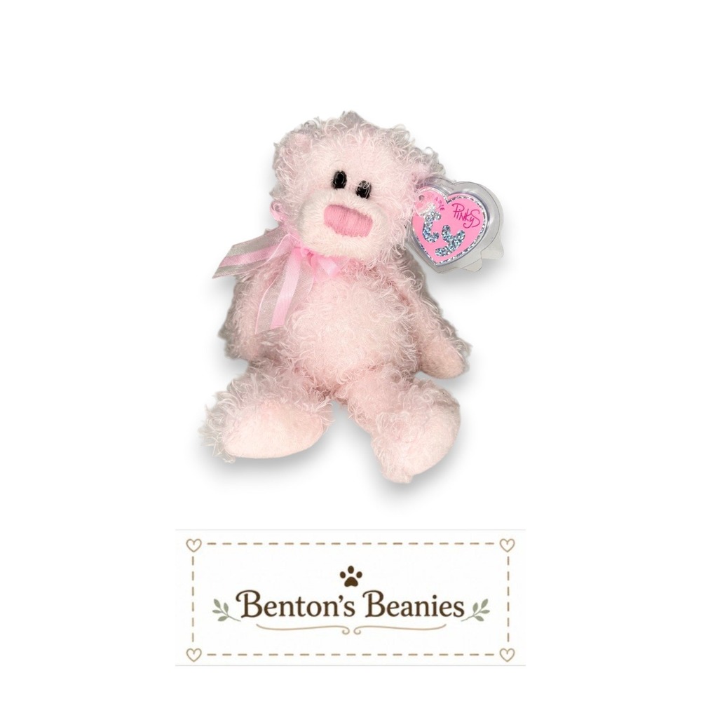 Delights the Bear Ty Pinkys Beanie | Sweet Pink Daydreamer 🎀 | Mint Heart Tag ⭐